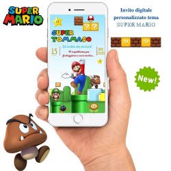 invito digitale tema SUPER MARIO BROS