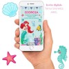 invito digitale tema la sirenetta ARIEL, personalized invite little mermaid