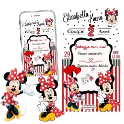 INVITO DIGITALE PER FESTA INVITO PARTY TEMA MINNIE MOUSE