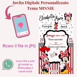 MINNIE Invito digitale compleanno whatsapp