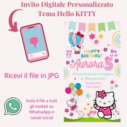 HELLO KITTY Invito digitale compleanno whatsapp