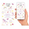 invito digitale da personalizzare tema UNICORNO