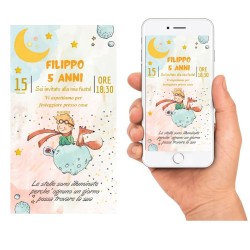 PICCOLO PRINCIPE Invito digitale compleanno invito Whatsapp Email